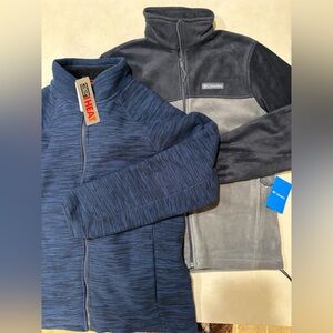 Columbia and 32 Heat Zip Jackets in Blue and Gray
